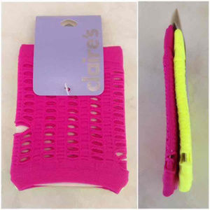 New 2 Pair Neon Fishnet Gloves